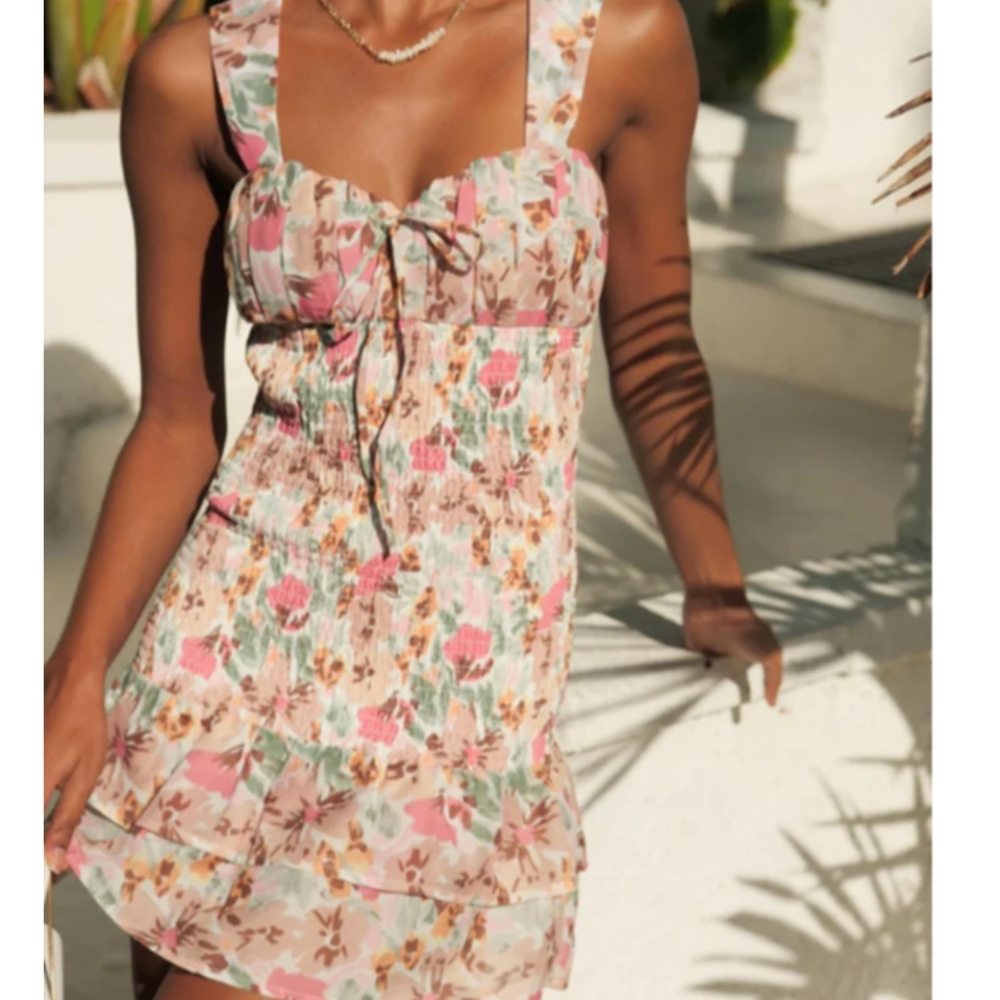 Runaway The‎ Acantha Floral Smocked Ruffled Dress Size 6